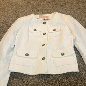 Banana Republic White Blazer with Button Details